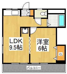 コーポ洋山の間取り