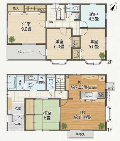 柏市みどり台　中古戸建　平成7年築　の間取り|ファミリータイプの4SLDKの間取り！「そろそろ子供部屋を持たせてあげたい・・・」そんなご家族にオススメの物件です(^^)/