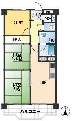 グリーンハイツ向陽  3号棟の間取り