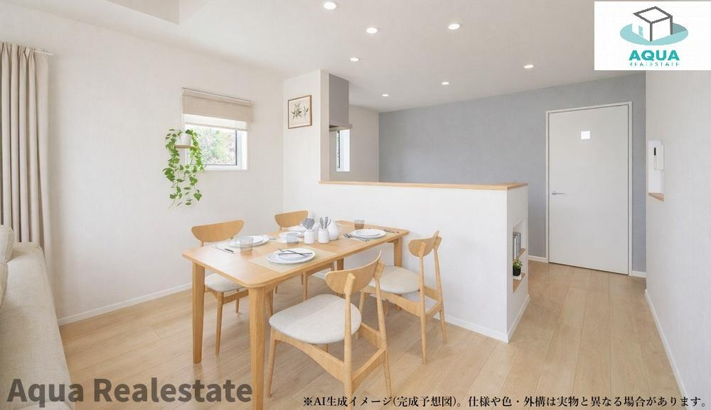 綾歌郡宇多津町岩屋の新築一戸建の居間・リビング|ゆったり過ごせる居間です