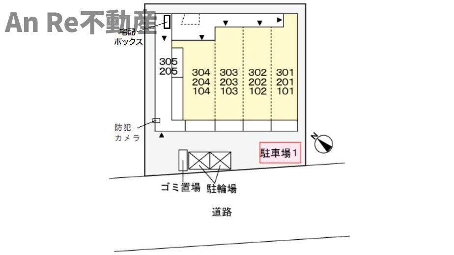 さいたま市緑区大字大門のアパートの区画図