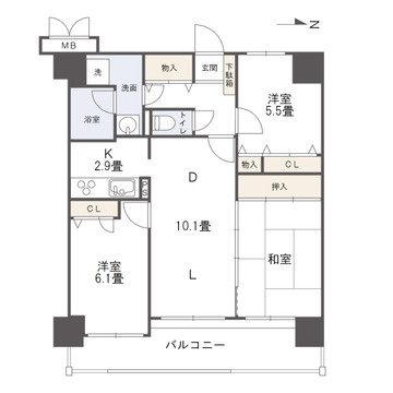 フォーレ東望の間取り
