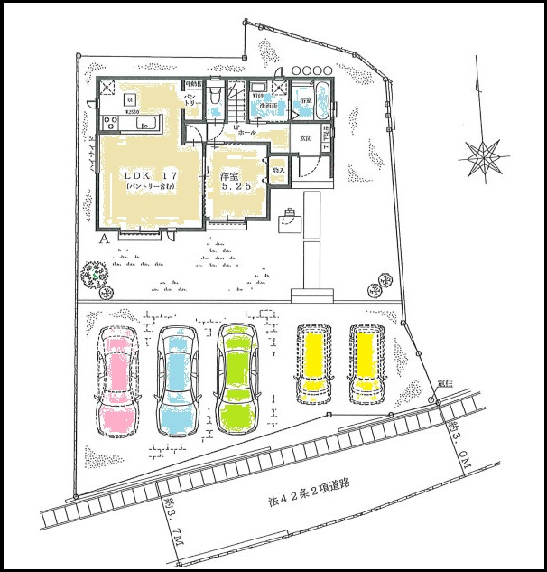 島田市旭２丁目の区画図