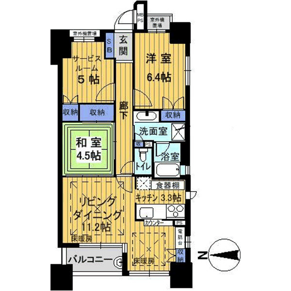 ライオンズマンション烏丸通の間取り