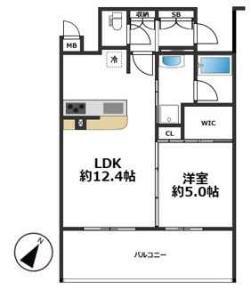 【間取り】 | カシータ須磨板宿 | 新築時から使用頻度少なく大変美麗です♪