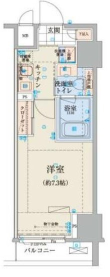リヴシティ日本橋ネクステシアの間取り