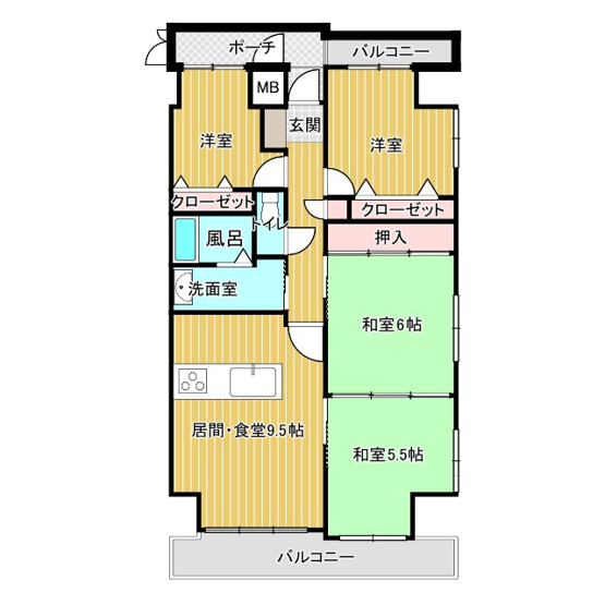 【間取り】 | co-op宇部松山町