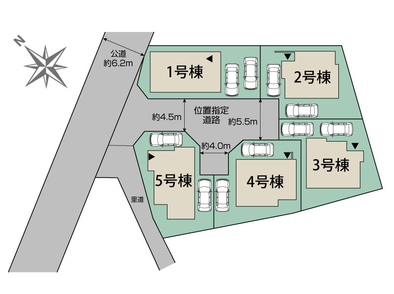 ブルーミングガーデン豊見城市豊見城4号棟の区画図