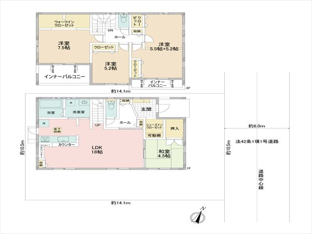 【間取り】 | 川越市大塚１丁目 | ４LDK