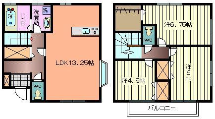 テラス瀬ヶ崎Ａ棟の間取り