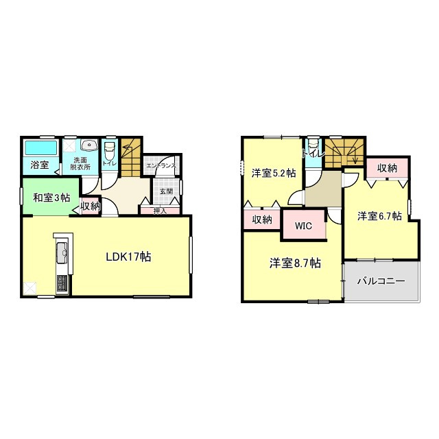 うるま市前原新築戸建て 1号棟（全10棟）の間取り