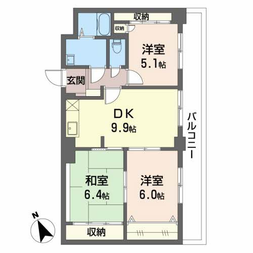 【間取り】 | サンパレス大野
