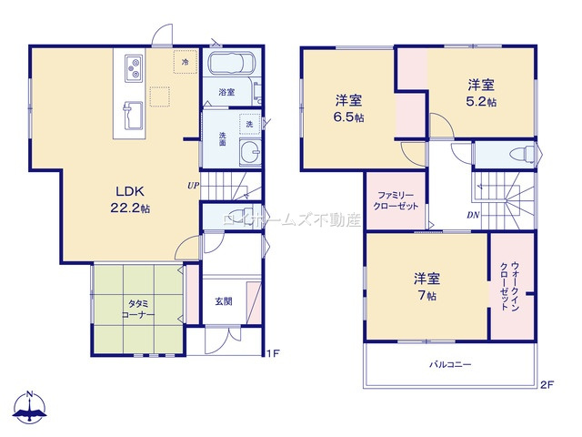 【間取り】 | 東海市荒尾町奥曽山1-51『仲介料無料』新築戸建て | 1号棟