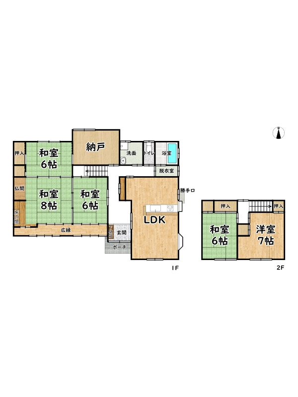 姫路市夢前町塚本/中古戸建の間取り