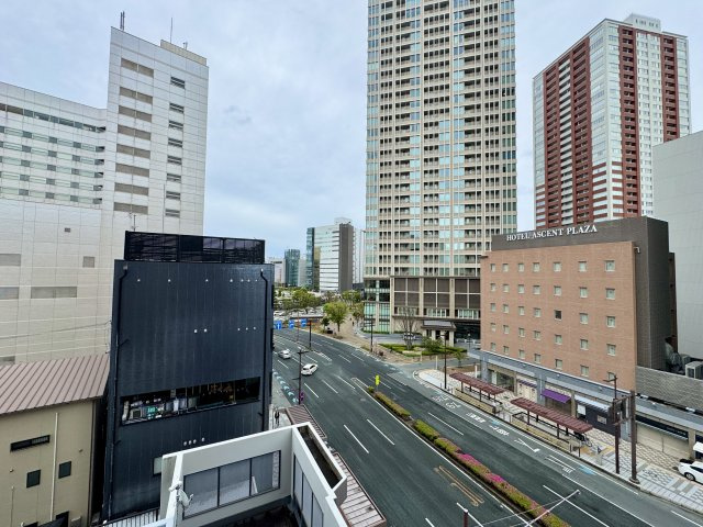 サーパス浜松駅前の展望|バルコニーからの眺望は浜松駅周辺が見渡せます♪