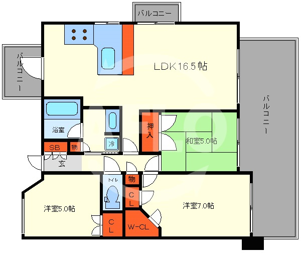 ブリリア北堀江　堀江小学校の間取り|ブリリア北堀江　間取り