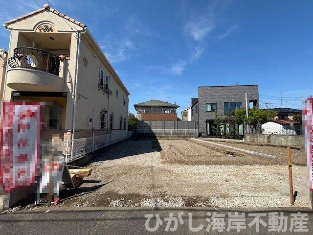 茅ケ崎市旭が丘　新築戸建　全２棟の外観|5月2日撮影　建築中　現地外観
