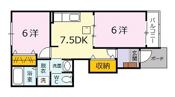 広島市安佐北区深川２丁目のアパートの間取り