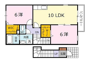 広島市安佐北区亀山５丁目のアパートの間取り