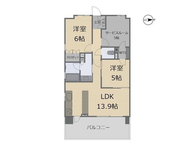 ヴェルディーク元今泉の間取り