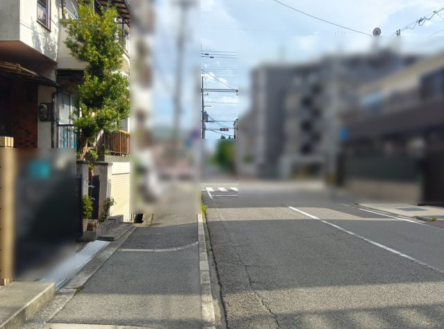 南武庫之荘2丁目　土地の前面道路含む現地写真