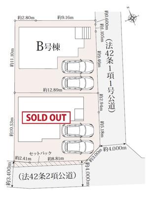 【区画図】 | 沼津市原 新築一戸建て B号棟 | B号棟の区画図です