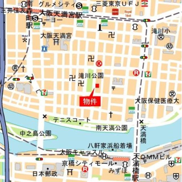 天満橋ケルスコートＰａｒｋＶｉｅｗの地図