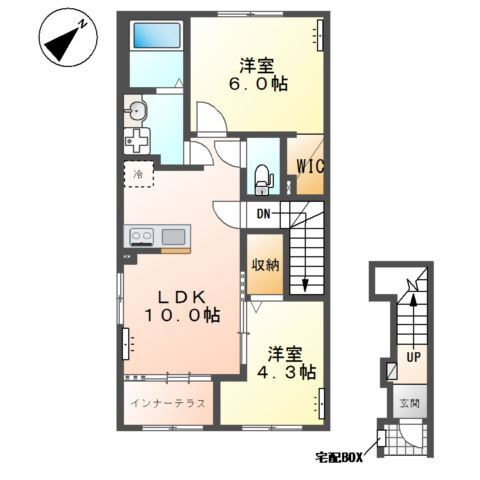 （仮）江田町新築アパートの間取り