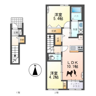 【間取り】 | 仮）ひたちなか市勝倉新築アパートＢ棟