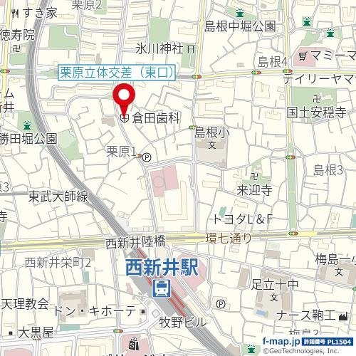 ビューパレー西新井の地図
