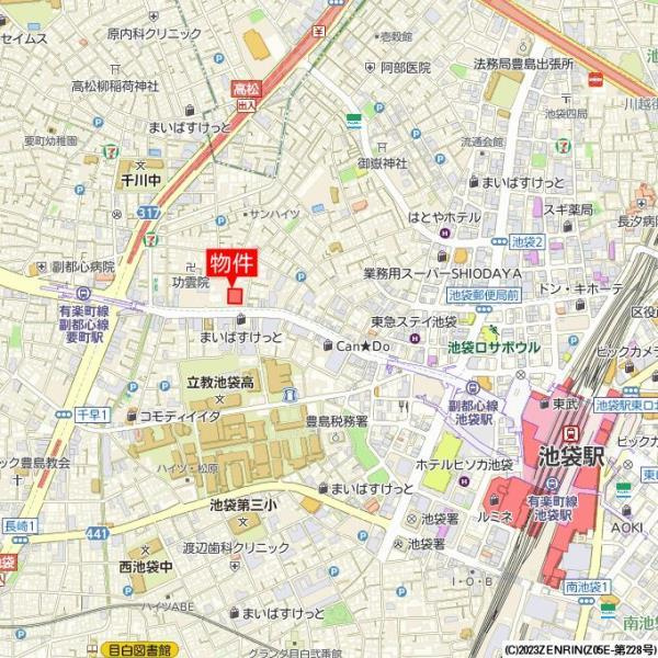 Ｂｒｉｌｌｉａ　Ｔｏｗｅｒ　池袋　Ｗｅｓｔの地図
