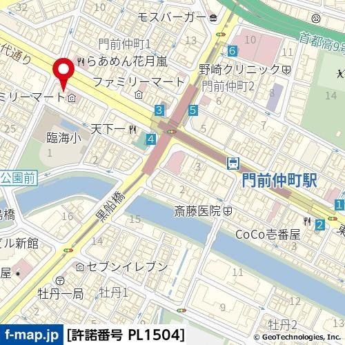メインステージ門前仲町の地図
