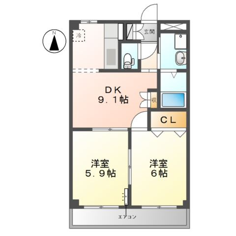 クレイスヴィラの間取り