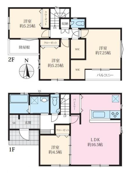 大和高田市大字市場の新築一戸建の間取り