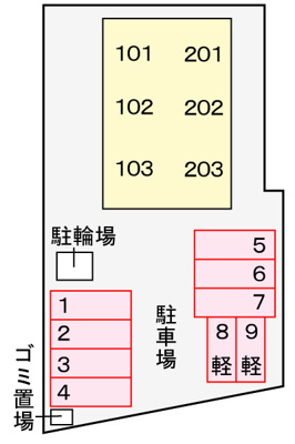【区画図】 | ヴァーサ三隈 | ヴァーサ三隈　202号室　2010/3/29撮影