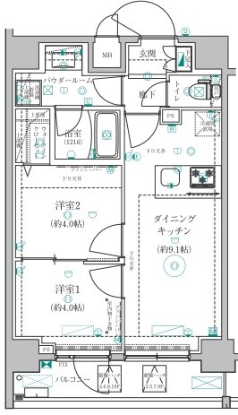 ベルシード墨田の間取り