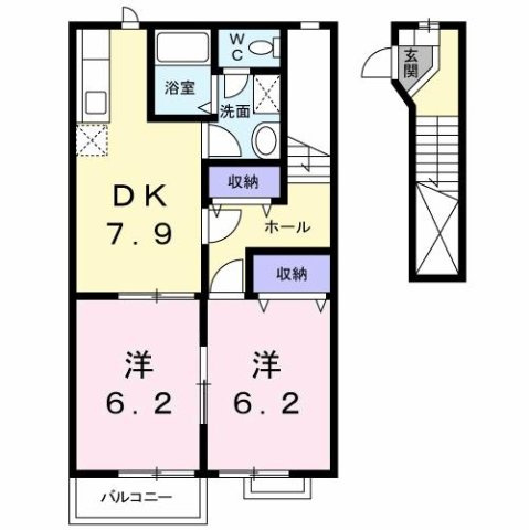 サン・プラシードＡの間取り