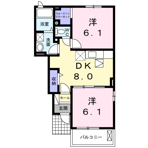 Ｐｉａｇｅｔ八景水谷の間取り