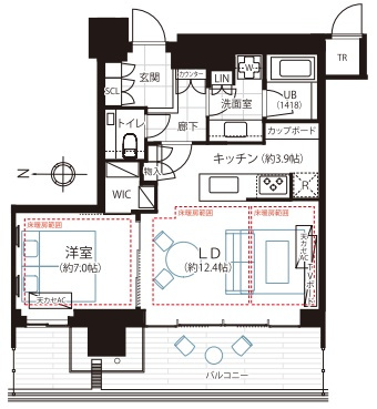 THE COURT神宮外苑の間取り