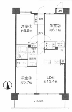 【間取り】 | グリーンミユキ蕨北町