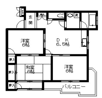 山勘マンションの間取り