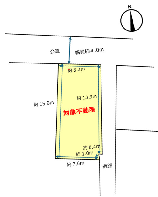 阿賀北9丁目　土地の土地図|※更地引渡しとなります。東側の生活通路となる土地も一部対象となります。