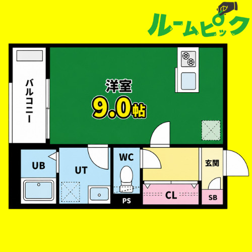 Patina御器所(パティーナゴキソ)　名古屋市賃貸　仲介手数料無料の間取り