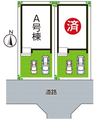 1日(土)2日(日)現地見学可能！　枚方市渚栄町　全2邸の区画図|全２区画