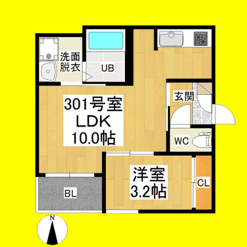 REGALEST庄内通　名古屋市賃貸　仲介手数料無料の間取り