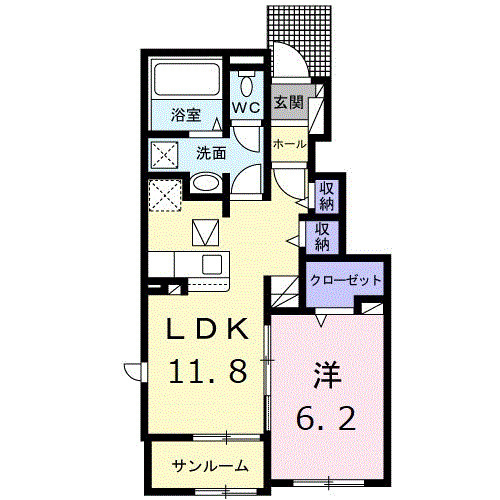 アールコートⅠの間取り