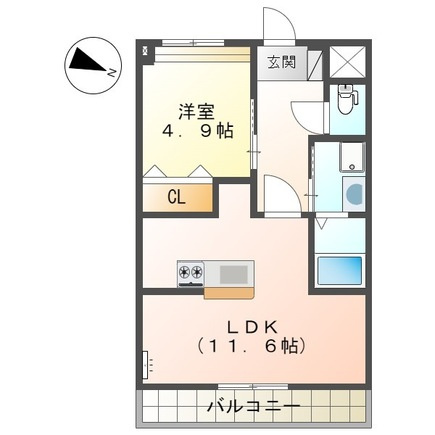 グランディール　ホーク花畑の間取り