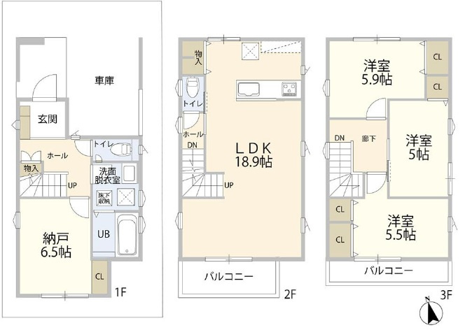 所沢市美原町の間取り