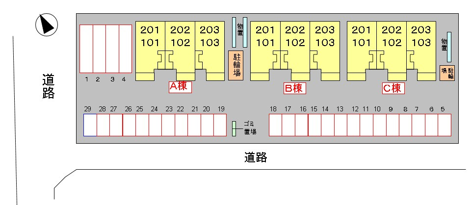 セレッソ　Ｃの区画図