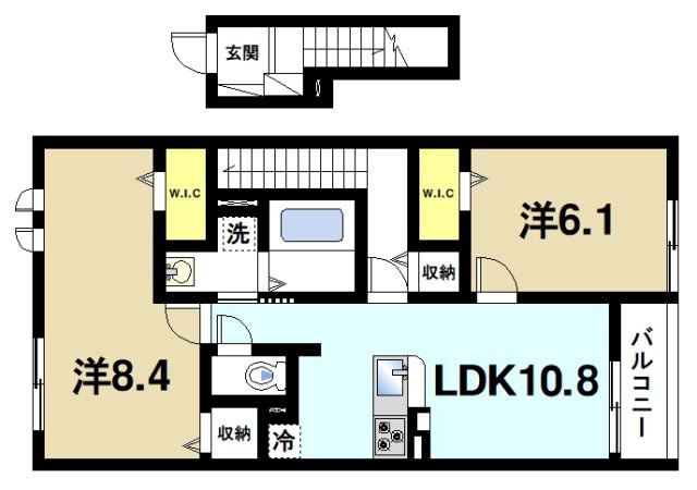 ハイツ大和の間取り|使いやすい間取りです